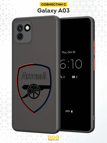 DesignOnCase Чехол Бампер на Samsung A03 с принтом FC Arsenal