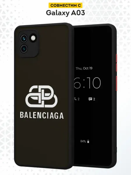 DesignOnCase Чехол бампер на Samsung A03 с принтом Balenciaga