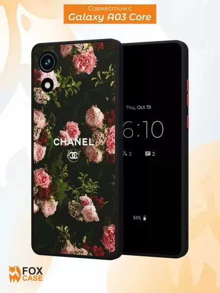 Fox Case Бампер на Samsung A03 Core с принтом Chanel
