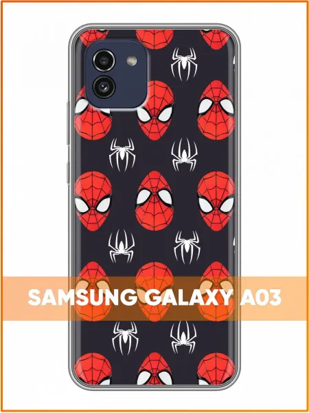 Case Face Чехол на Samsung Galaxy A03 с принтом Человек паук голова
