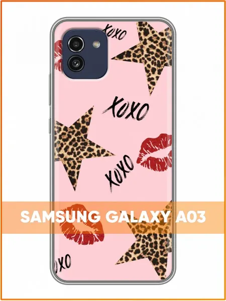 Case Face Чехол на Samsung Galaxy A03 с принтом Поцелуйчики