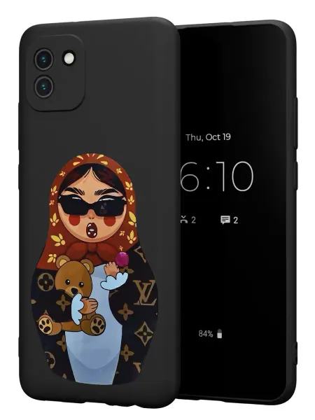 YG case Чехол на Samsung A03 с принтом Матрешка