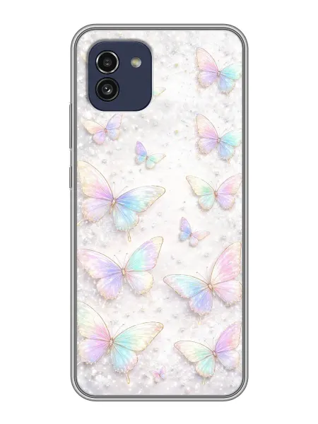ChesnoCase Чехол на Samsung Galaxy A03 женский с бабочками