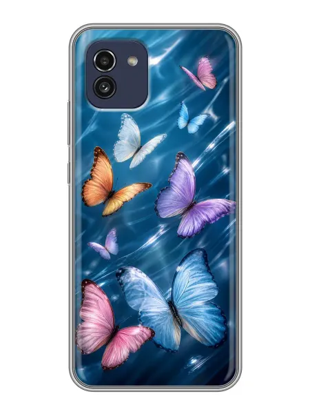 ChesnoCase Чехол на Samsung Galaxy A03 Бабочки для девушки