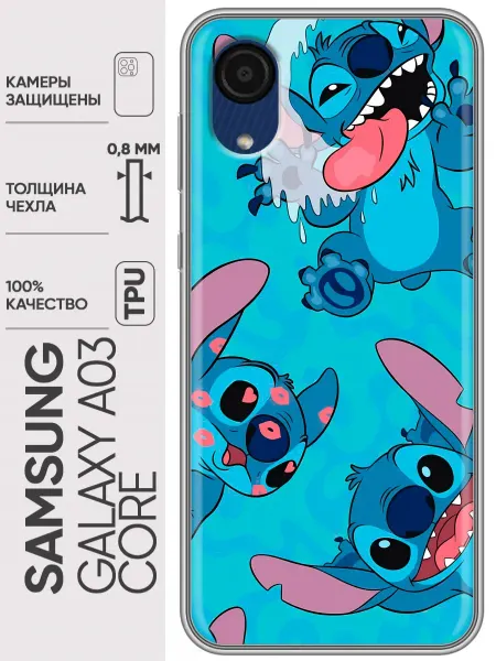 Trendmall Чехол на Samsung Galaxy A03 Core Лило и Стич