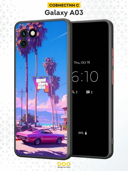 DesignOnCase Чехол Бампер на Samsung A03 с принтом GTA