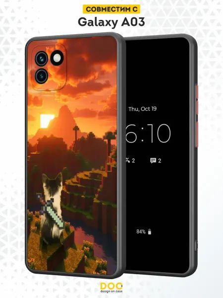 DesignOnCase Чехол Бампер на Samsung A03 с принтом Minecraft