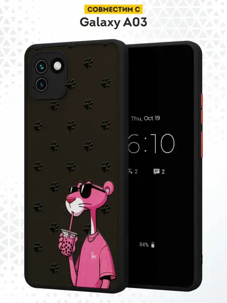 DesignOnCase Чехол бампер на Samsung A03 с принтом Розовая Пантера