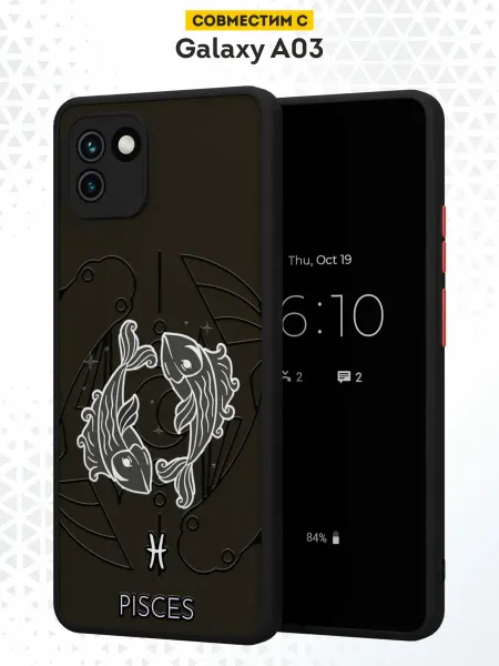 DesignOnCase Чехол Бампер на Samsung A03 с принтом Рыбы