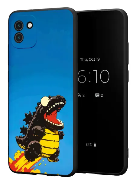 FACTORIA Чехол на Samsung A03 с принтом Годзилла
