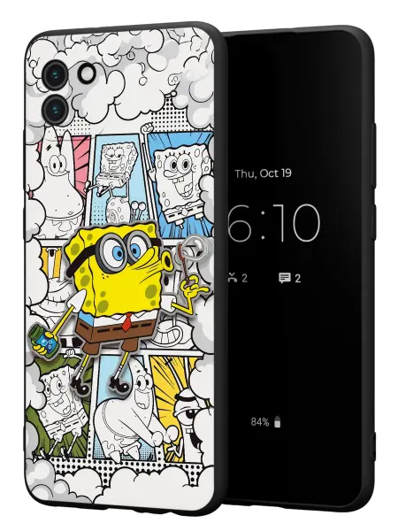 FACTORIA Чехол на Samsung A03 с принтом Спанчбоб