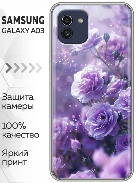 Marketclub Чехол на Samsung Galaxy A03 женский (цветы)