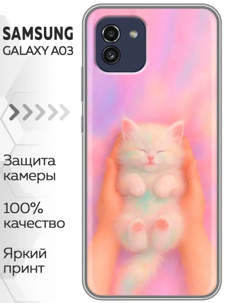 Marketclub Чехол на Samsung Galaxy A03 милый котик женский