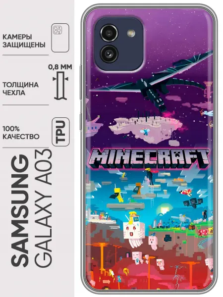 Trendmall Чехол на Samsung Galaxy A03 Minecraft