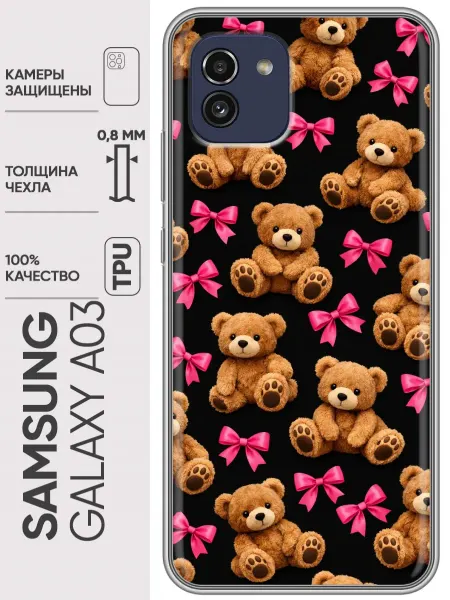 Trendmall Чехол на Samsung Galaxy A03 медведи для девочек