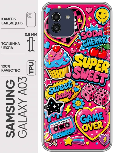 Trendmall Чехол на Samsung Galaxy A03 для девочки тренд