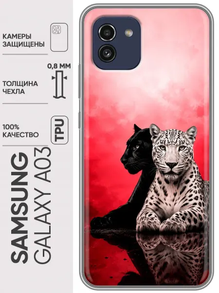 Trendmall Чехол на Samsung Galaxy A03 леопарды женский