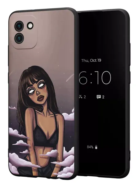 PBl store Чехол на Samsung A03 с принтом Девушка-зомби