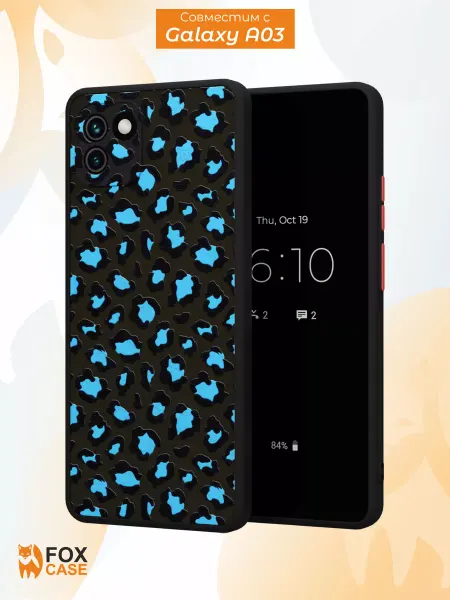 Samsung Бампер на A03 с леопардовым принтом