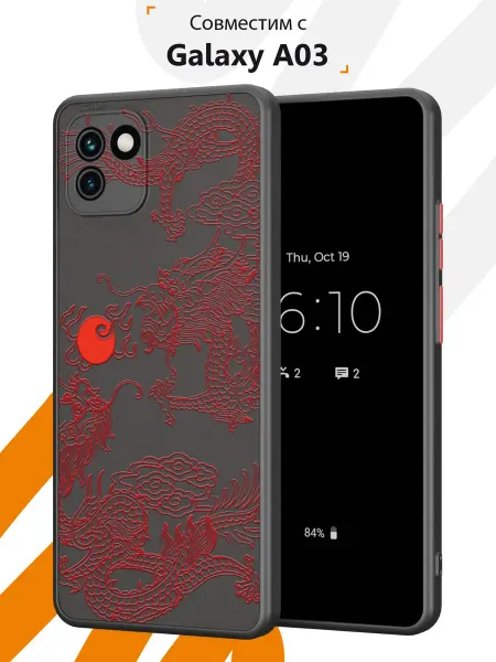 Мобилиус Чехол Бампер на Samsung A03 с принтом Аниме