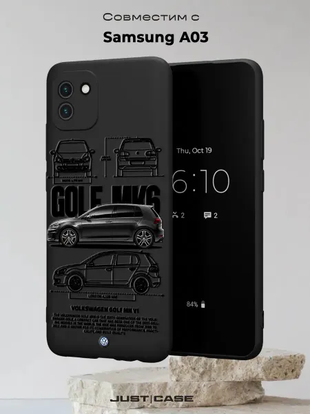 Принт-бутик Чехол на Samsung A03 с принтом Машина Фольксваген