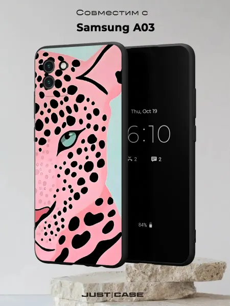 Принт-бутик Чехол на Samsung A03 с принтом Розовая Пантера