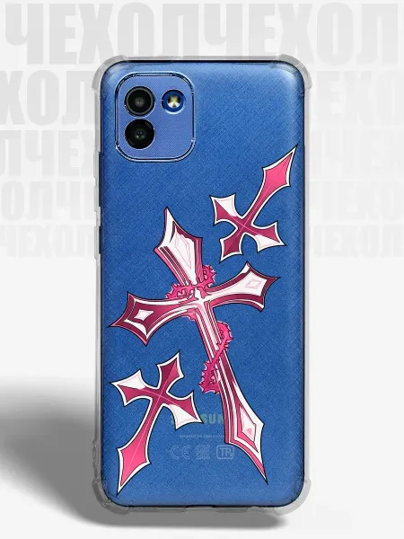 TUDOR. Чехол на Samsung A03 y2k крест