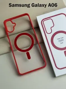 Чехол для Samsung Galaxy A06, MagSafe, красный (red)