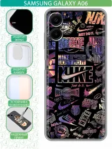 Чехол для Samsung Galaxy A06 с принтом Nike