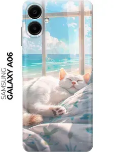 Силиконовый чехол на Samsung Galaxy A06 с принтом "Отдыхающий котик"