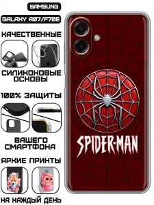 Чехол для Samsung Galaxy A07 с принтом Человек паук логотип