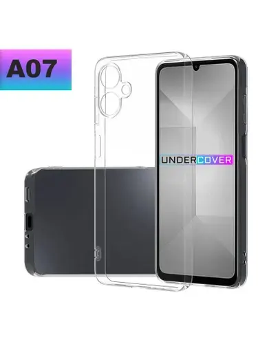 Силиконовый чехол для Samsung Galaxy A07 / Прозрачный чехол на Самсунг Галакси А07 с защитой камеры
