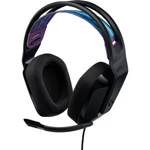 Наушники проводные с микрофоном Logitech 2м, 36Ом,20кГц черный 981-000978