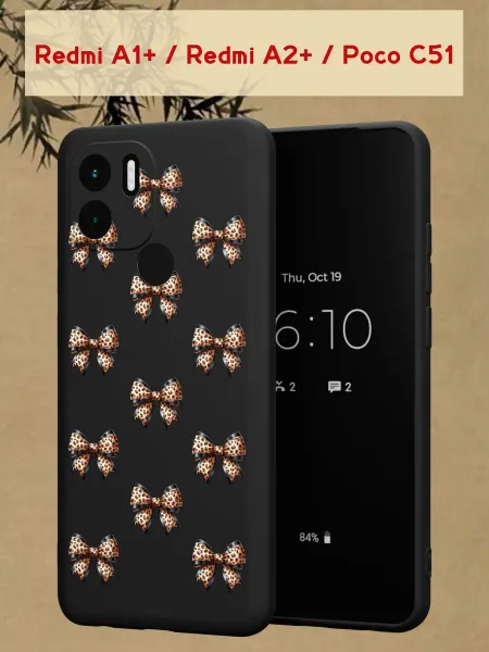 МобиСтиль Чехол на Redmi A1+ с принтом Бантики