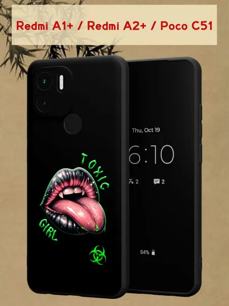 МобиСтиль Чехол на Redmi A1+ с принтом Губы