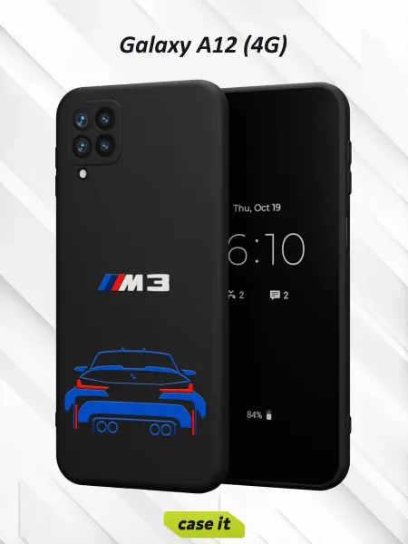 Case it Чехол на Samsung A12 с принтом BMW M3 в кузове G80