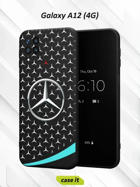 Case it Чехол на Samsung A12 с принтом трехлучевая звезда Mercedes