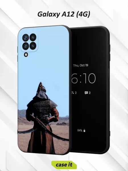 Case it Чехол на Samsung A12с принтом воин в снаряжении
