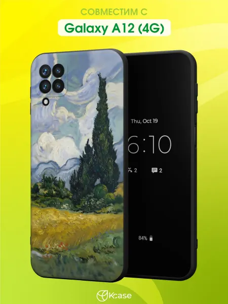 Kcase Чехол на Samsung A12 с принтом Ван Гог
