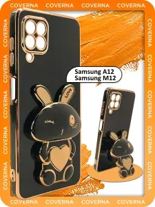 Чехол подставка с объемной фигуркой попсокет на Samsung A12, M12, для Самсунг А12, М12