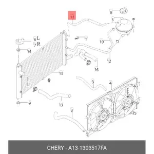 CHERY Патрубок радиатора Bonus, Very A13-1303517FA