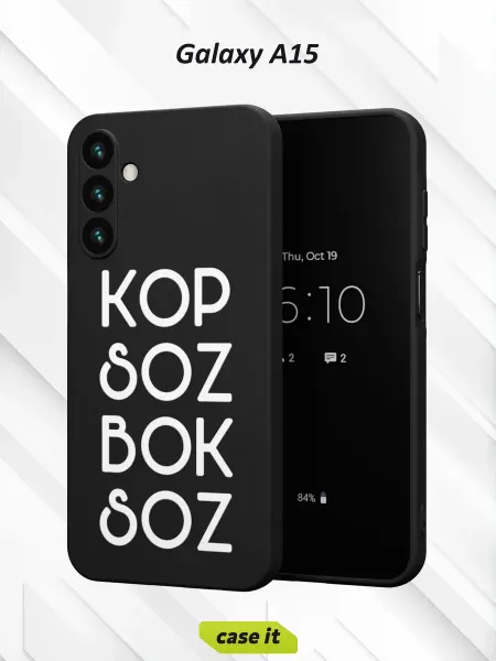 Case it Чехол на Samsung A15с принтом Kop soz bok soz