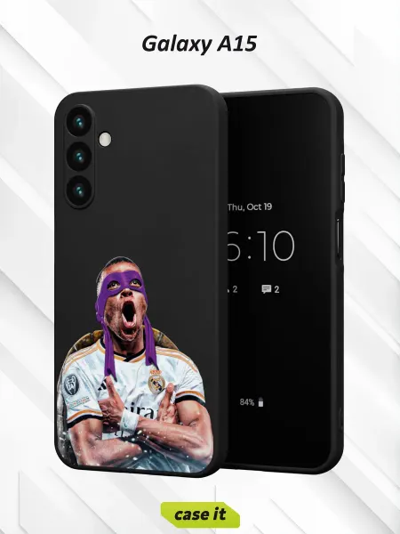 Case it Чехол на Samsung A15 с принтом Удивленный Килиан Мбаппе