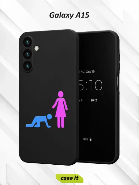 Case it Чехол на Samsung A15с принтом Мужчина и женщина
