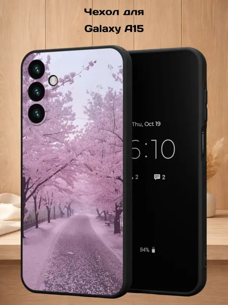 Case Style Чехол на Samsung A15 с принтом Цветущая сакура