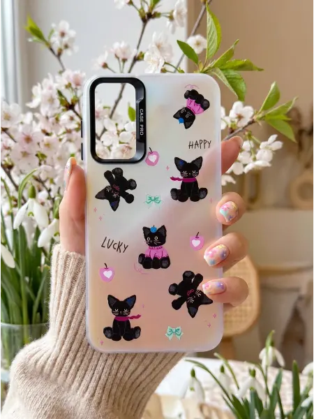 Good Luck Clover Чехол на Samsung A15 Коты Хамелеон