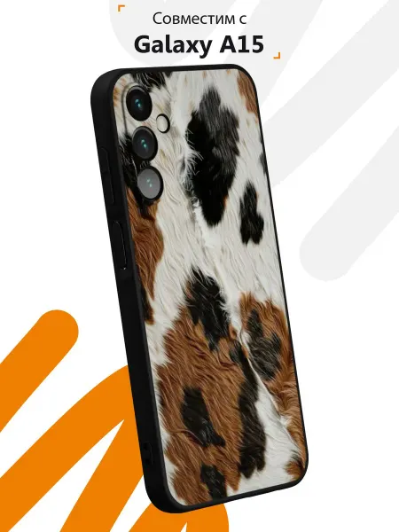 Мобилиус Чехол на Samsung A15 с принтом Cow