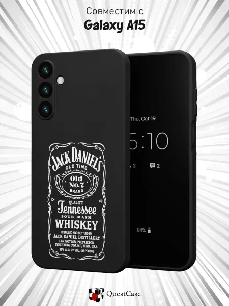 QuestCase Чехол на Samsung Galaxy A15 с принтом Jack Daniels
