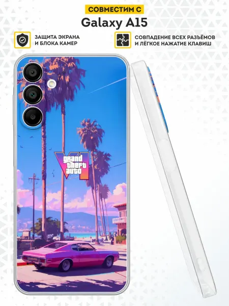 DesignOnCase Чехол на Samsung A15 с принтом GTA
