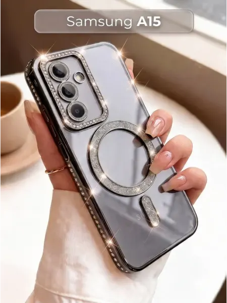 ЧЕХОЛБЕРИ Чехол со стразами и MagSafe на Samsung Galaxy A15